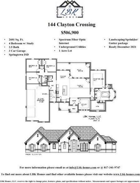 144 Clayton Crossing, Springtown, TX 76082