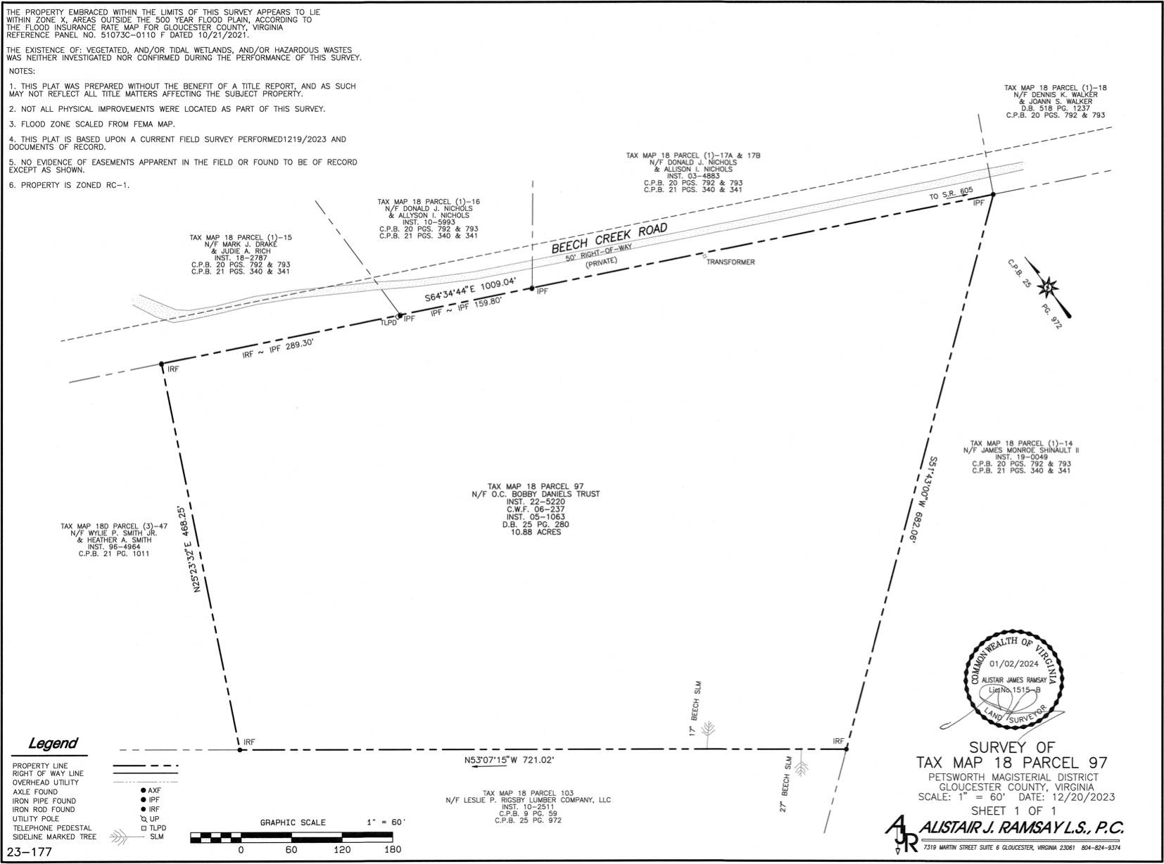 10.08 AC Beech Creek Road, Gloucester County, VA 23061