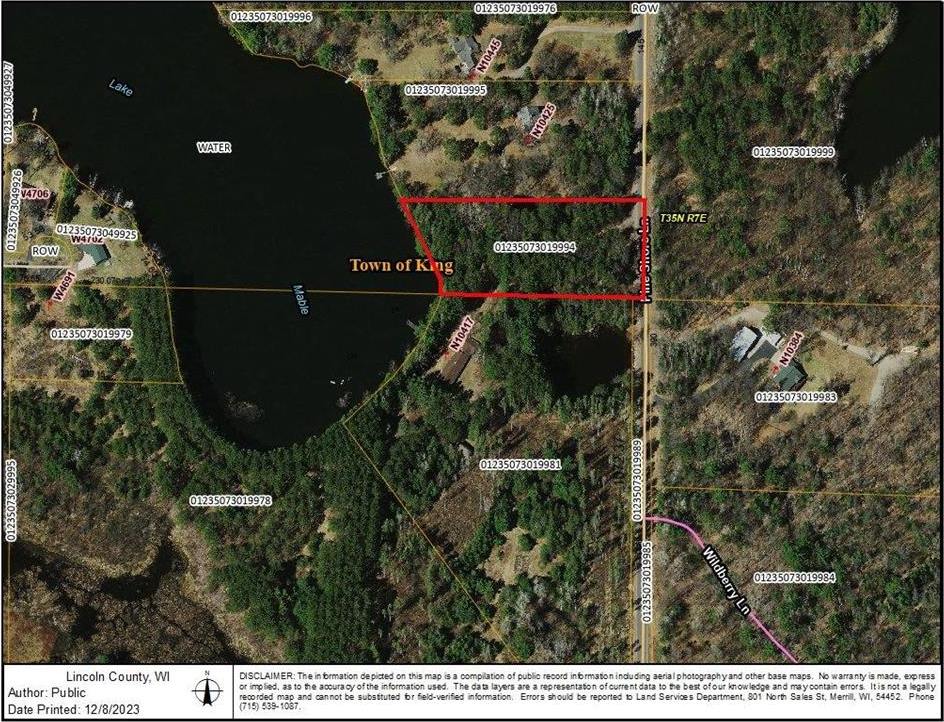 2 Acres Pine Shore Lane, Tomahawk, WI 54487