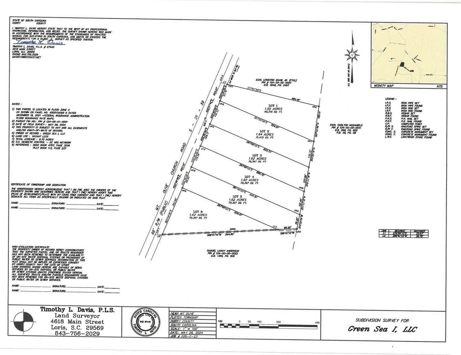 TBD Mount Olive Church Rd., Green Sea, SC 29545