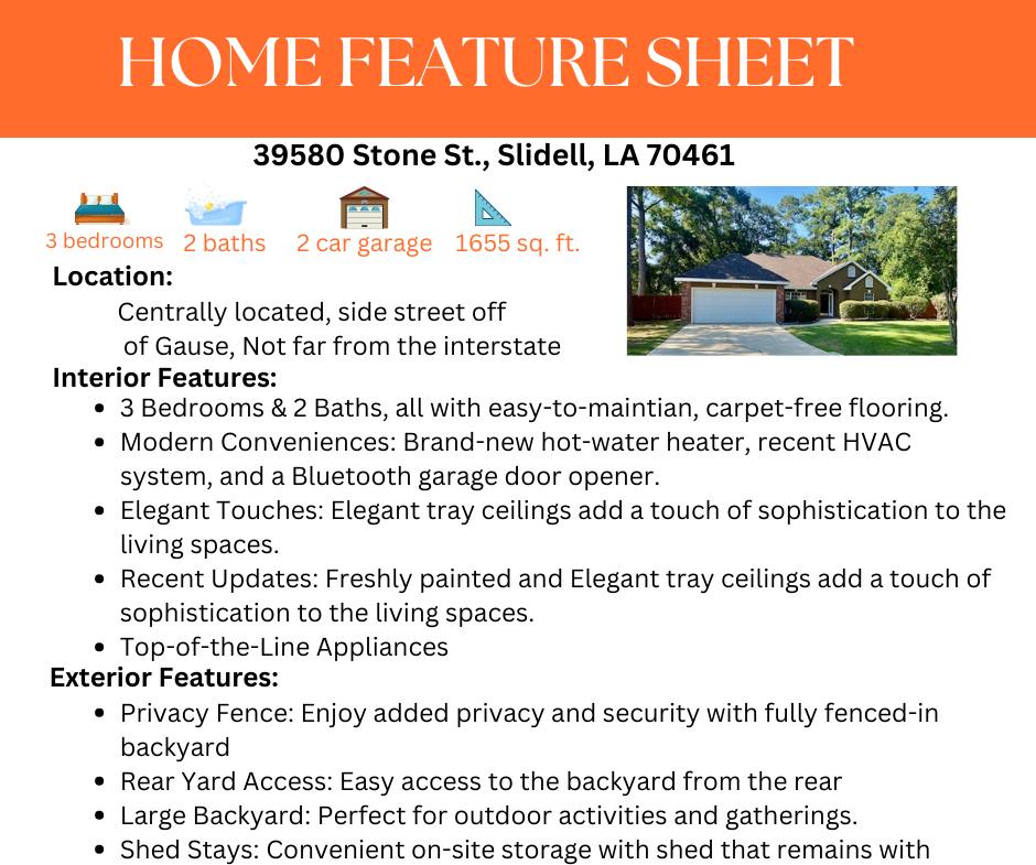 39580 Stone Street, Slidell, LA 70461