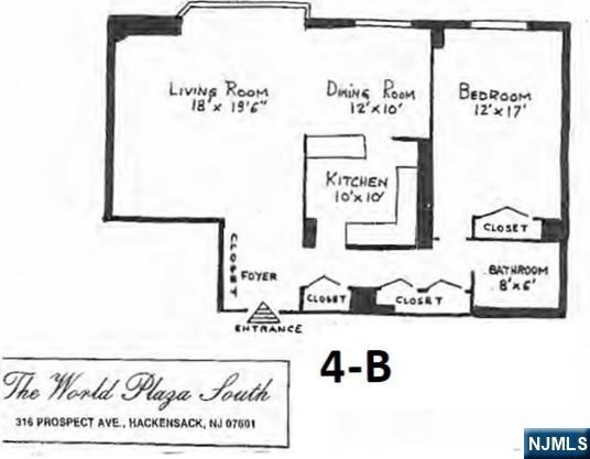 316 Prospect, #4B, Hackensack, NJ 07601