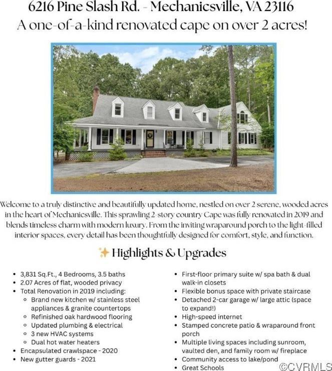 6216 Pine Slash Road, Hanover County, VA 23116