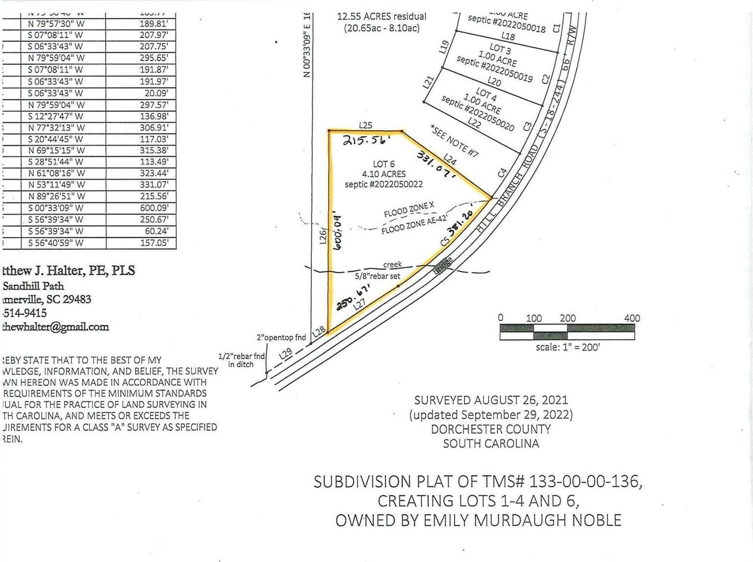 Lot 6 Hill Branch Road, Ridgeville, SC 29472