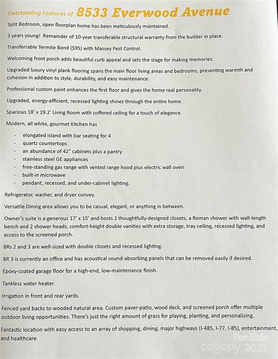 8533 Everwood Avenue, Huntersville, NC 28078