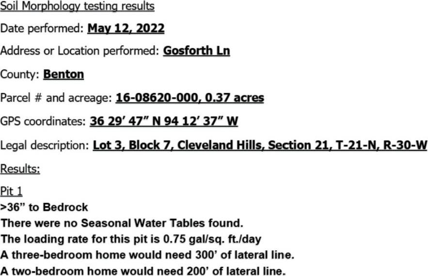 TBD Gosforth Lane, Bella Vista, AR 72714