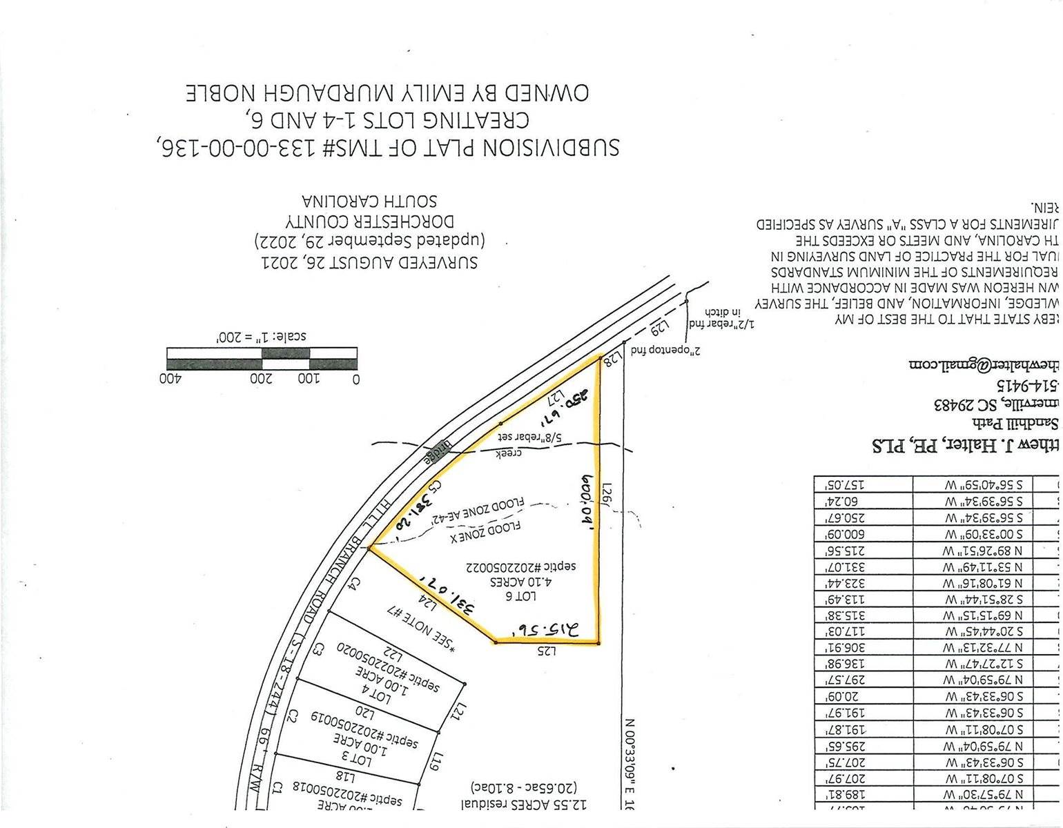 Lot 6 Hill Branch Road, Ridgeville, SC 29472