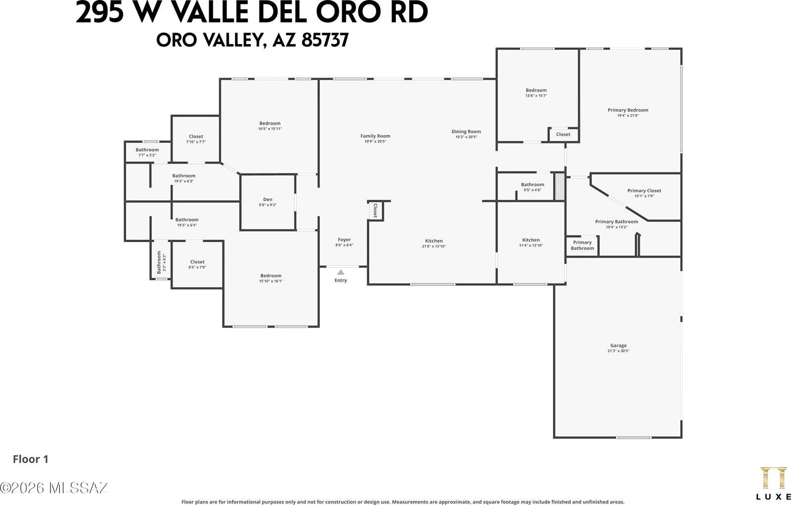 295 West Valle Del Oro Road, Oro Valley, AZ 85737