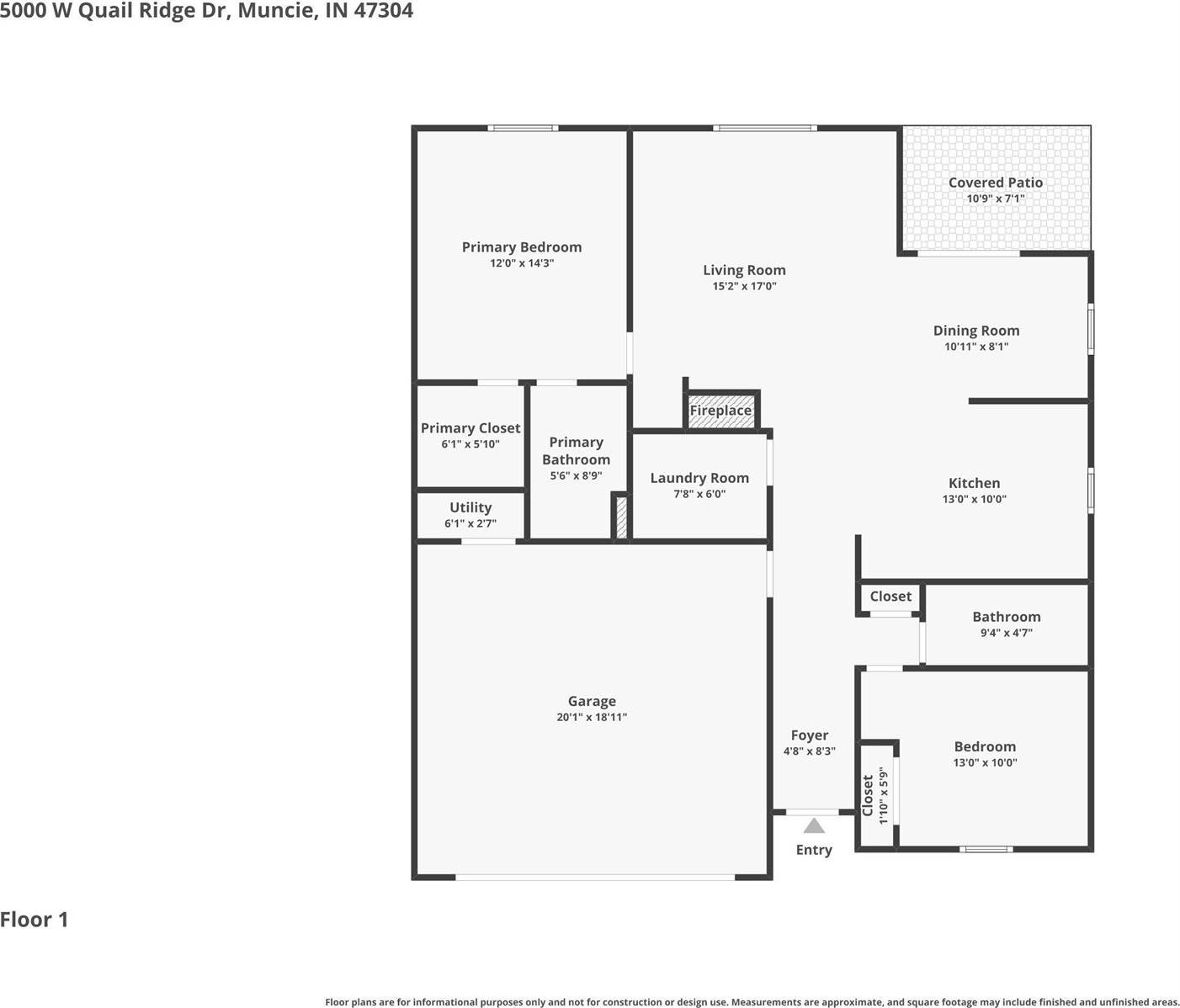 5000 W QUAIL RIDGE Drive, Muncie, IN 47304