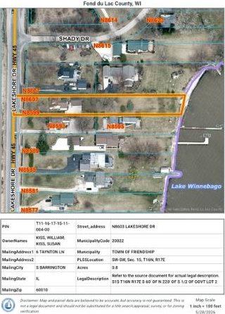N8599 Lakeshore Drive, Fond Du Lac, WI 54937