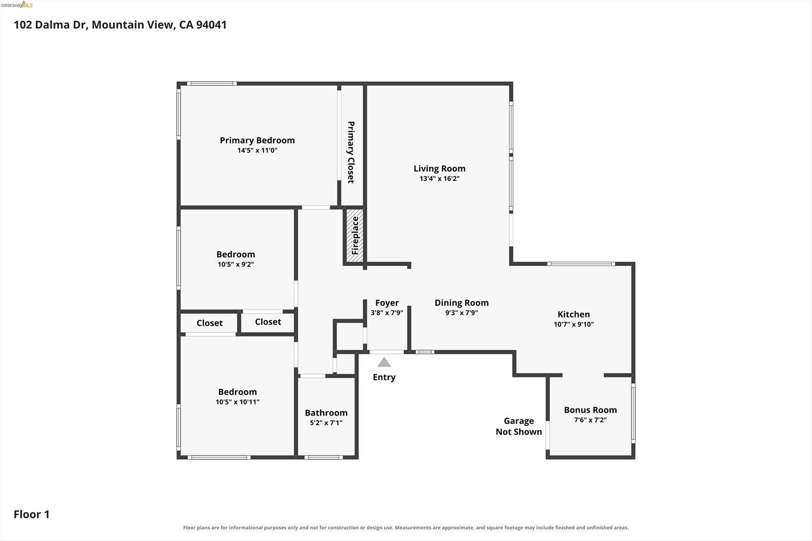 102 Dalma Drive, Mountain View, CA 94041